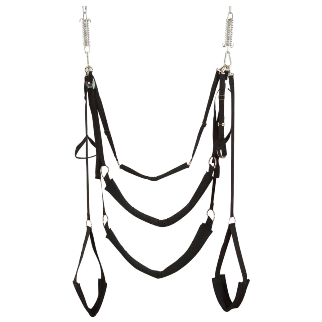 Screamer Dual Hook Sex Swing product shot, shown with headrest